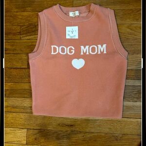 BNWT DOG MOM CROPPED SWEATER